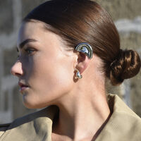 Hanako Sculpture Ear Cuff (Silver Single Piece)