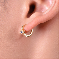 Aliyah Dainty Evil Eye Hoop Earrings