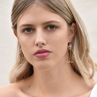 Adren Female Back Line Art Earrings (my ears are pierced)