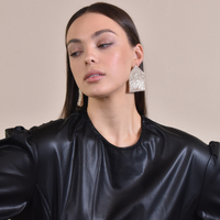 Brighton Runway Style Diamante Drop Earrings