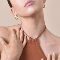 Nomad Fluid Sculpture Hoop Earrings (Gold Vermeil)