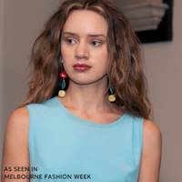 Claudette Color Drops Statement Earrings (for pierced ears)