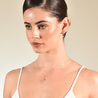 Krista Modern Bowl Huggie Earrings - Silver