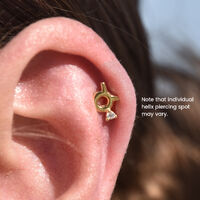 Taurus Helix Screw Back Earring (Gold Single Piece)