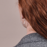 Madigan Silver Chain Drop Earrings