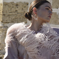 Vanora Two Tone Fluid Loop Earrings