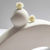 Pure Jade Artisan Floral Stud Earrings