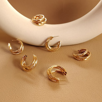 Jaclin Curved Line Earrings