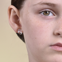 Artsy Face Dainty Stud Earrings