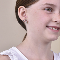 Little Whale Diamante Stud Earrings