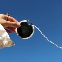 Emiri Luxury Leather Stitched Earrings (Black)