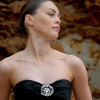 Leo Artisan Zirconia Pavé Stud Earrings (Silver)