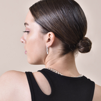 Josie Minimalist Dainty Silver Chain Earrings