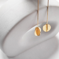 Bijou Cross End Drop Earrings