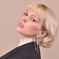 Annelise Catwalk Diamante Earrings (My ears are pierced)