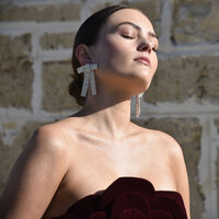 Irvine Silver Bow Tie Earrings