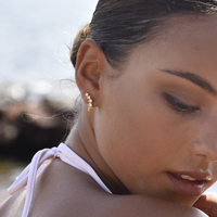 Gabrielle Pastel Diamante Climber Earrings (Yellow)