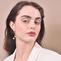 Ines Vintage Pearl Climber Earrings