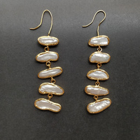 Maelynn 24K Artisan Pearl Drop Earrings