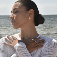 Merritt Artsy Pearl Frame Earrings