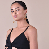 Jeane Modern Petal Drop Earrings (for pierced ears)