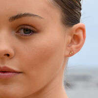 Sagittarius Artisan Zirconia Pavé Stud Earrings (Gold)