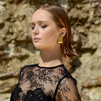 Blaine Geo Statement Earrings (Gold)