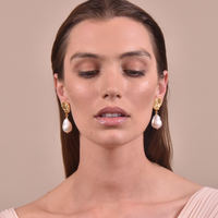 Aurelia 24K Baroque Pearl Drop Earrings (Imperfect No.2)
