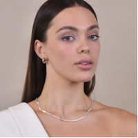 Estrid Solid Silver Bowl Hoop Earrings