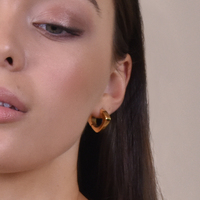 Klara Modern Gold Chic Huggie Earrings