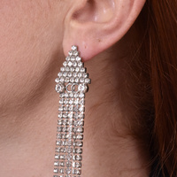 Opal Catwalk Long Drop Earrings (my ears are pierced)