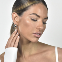 Elea Modern Teardrop Earrings (Silver)