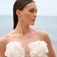 Haven Artisan Sculptured Heart String Earrings (Silver)