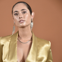 Labron Catwalk Diamante Tassel Earrings