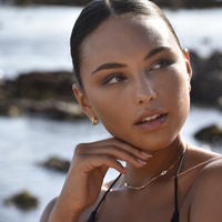 Ciara Tri Curve Earrings (Gold)