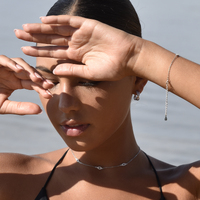 Ciara Tri Curve Earrings (Silver)