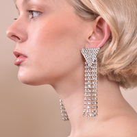 Marlin Crystal Diamante Tassel Earrings