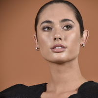 Archie Artsy Twin Curve Earrings (Silver)