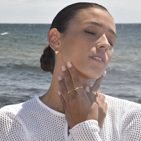 Esmarie Twin Clam Huggie Earrings (Gold)