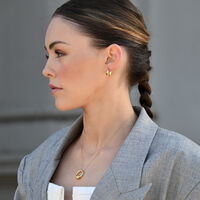 Asta Sculptural Twin Line Earrings (Gold)
