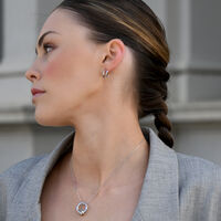 Asta Sculptural Twin Line Earrings (Silver)