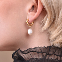Adley Pearl Drop Earrings (Gold Vermeil)