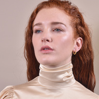 Maya Gold Filled Twisted Huggie Earrings