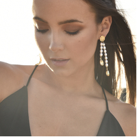 Calliope 24K Freshwater Pearl Drop Earrings