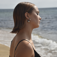 Maddox Waterdrop Earrings (Silver)