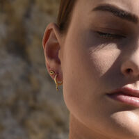 Clarity Dainty Evil Eye Stud Earrings (Gold)