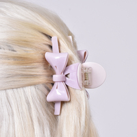 Layla Bow Hair Claw (Pink)