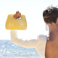 Elka Artsy Resin Clutch (Lemon)