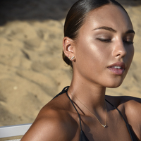 Nour Fine Diamante Blind Earrings (Gold)