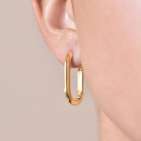 Abel Minimalist U Huggie Earrings (Gold)